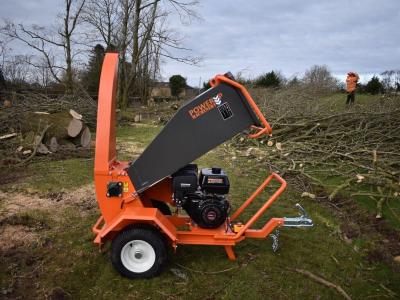 Wood Chipper 3.5" Capacity Processor Heavy Duty Chipper 15hp Petrol Engine Tow